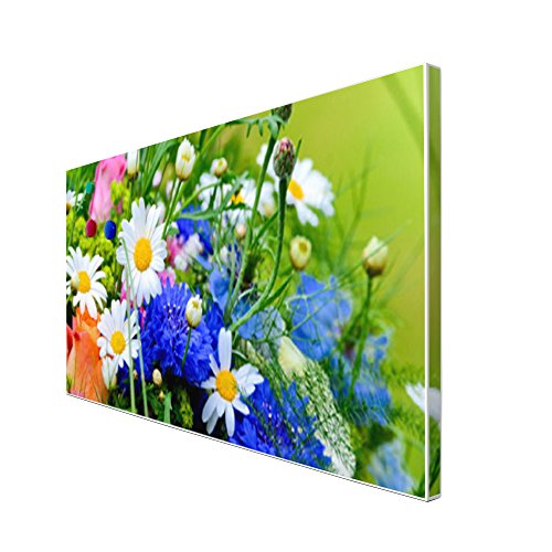 banjado – Pinnwand Magnettafel weiß 78cm x 37cm quer mit Motiv Blumenstrauß - 3