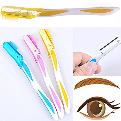 JaneDream Easy Carry Makeup Hair Eyebrow Facial Blade Trimmer Shaver Remover W/ Comb