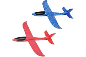 TC Toys Jumbo Foam Gliders - 48cm Assorted Colours - Lightweight Outdoor Flying Toys, Foam Airplane (2 Pack)
