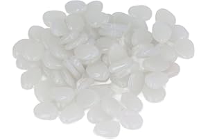 Fdit Pierre Lumineuse Extérieure, Galets Lumineux Fluorescents Colorés Adaptés Aux Chemins De Jardin De Patio De Jardin (Blanc)