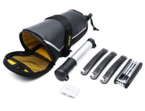 GUSODOR Vélo Réparation Sac Ensemble Bicyclette Réparation Outils Kits Entretien Réparer Outils avec Selle Sac Mini… – Image 3