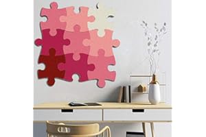 MCLEULLA Felt Memo Bulletin Board for Walls, 9 pcs Cork Board Tiles Wall Stickers, Jigsaw Puzzle Pin Eva Boards Self Adhesive to Keep Photos Display Board Pads Pictures Poster Goals Notes Decorative