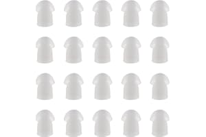 The Lord of the Tools 20 almohadillas de silicona de repuesto para auriculares de dos vías, radio, talkie, walkie, tubo de aire, color blanco, compatibles con Motorola Yaesu Baofeng