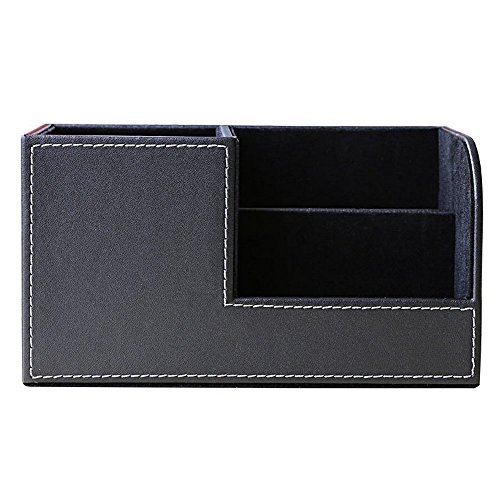 Cosanter 3 Compartimento Multifuncional Cl  sica Organizador de Despacho de Piel Sint  tica Color Negro 