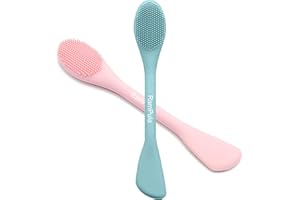 RamPula Facial Cleansing Brush, 2 in 1 Silicone Face Mask Brush & Face Scrubber, For Exfoliating, Massaging, Remove Blackheads, Makeup Skincare Removal, Applicator for Mud, Clay, Body Lotion, DIY Mask