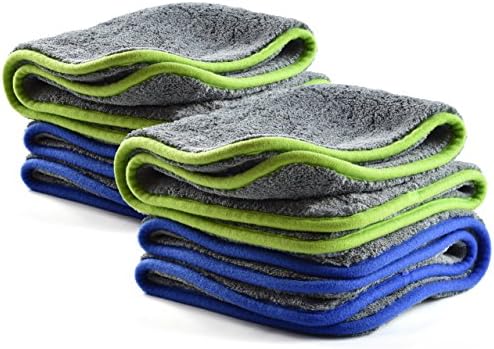 Microfibre cloths 4x set | Car & Household | Cleaning, Polishing and Drying Cloth | 600 GMS | 40x40 cm