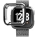 Produktbild Big-Mountain- Watch Bands Cover Case Für Fitbit Versa, Ultra-dünne Weiche TPU Schutz Silikonhülle, Vollschutz Display, Schutzhülle Zubehör Schutz (Schwarz)