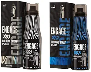 Engage Cologne Spray XX1 for Men, 135ml And Engage XX3 Cologne Spray for Men, 135ml