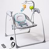 Elektrische Babyschaukel Automatische Baby Wiege Wippe LILOU 2 ( Fernbedienung, MP3-Player via USB, Netzadapter) - 5