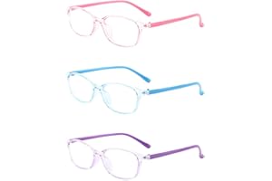 WUFGWBD 3 Pieces Of Children'S Glasses, Simple Solid Color Glasses, Reading Goggles, Fashionable Glasses For Boys And Girls, Computer Game Light-Proof Glasses