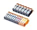 18 Pack Compatible Canon CLI 221 , CLI-221 , CLI221 , PGI 220 , PGI-220 , PGI220 6 Big Black, 3 Small Black, 3 Cyan, 3 Magenta, 3 Yellow for use with Canon PIXMA Ip3600, PIXMA Ip4600, PIXMA Ip4700, PIXMA MX860, PIXMA MX870. P RS.3692.00