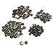 Produktbild 15 mm Bronze Set von Druckknöpfe für Kleidung und Zubehör - Druckknöpfe für ein sicheren Verschluss an Jacken, Jeans und andere nähprojekte - Popper für Kleidung Repair, bronze, 100 x 15mm
