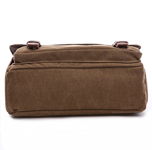 BAOSHA MS-08 Canvas Umh  ngetasche Schultertasche 15 Zoll Computer Laptop Tasche Crossbody Messenger Bag f  r Arbeit Uni Reise Sport  Schwarz 