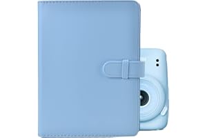 MUZIRI KINOKOO Album photo 256 pochettes pour appareil photo Fuji Instax Mini EVO/Mini 12/11/40/9/8/7+/25/90 Bleu