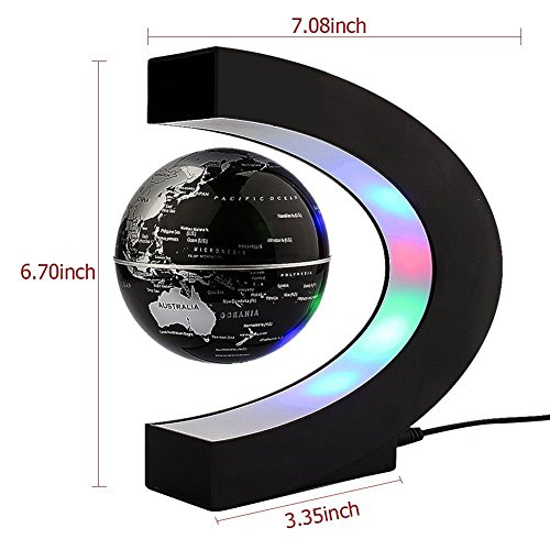 comprare on line Globo C levitazione magnetica a forma di sfera galleggiante Globe World Map regalo galleggiante LED prezzo