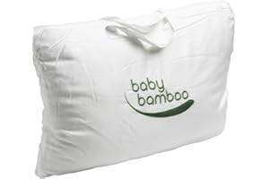 Paragon Microfibre Bamboo Baby Pillow – Soft & Supportive First Pillow for Babies 57x35 cm – Hypoallergenic, Temperature-Regulating, Moisture-Wicking – Fits Standard Cot Beds