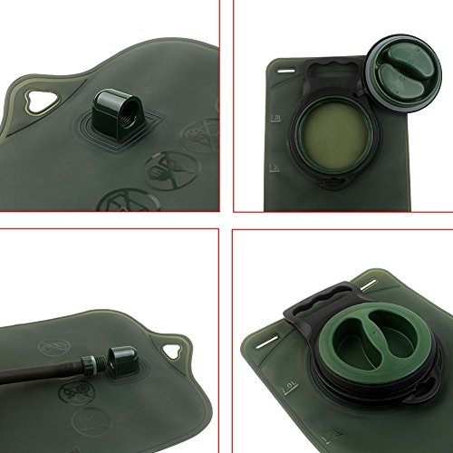 Trinkblase 2 Liter IntiPal – Trinkbeutel Wassertank Wasserbeutel für Rucksack Camping Jogen Trekking o.a. Outdoor-Aktivität - 8
