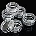 Ularma 50Pcs Clear Plastic Empty Cosmetic Sample Containers Jars Pots Small 3g
