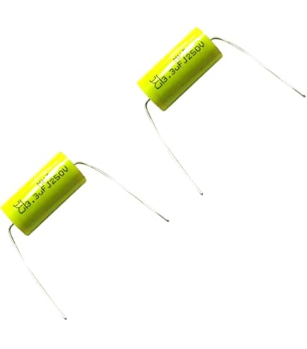 Topiky Lot De 2 Condensateurs Film Métallique 3.3uF - Crossover Hi-Fi Audio Haut-Parleur Filtre Fréquence