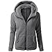 Produktbild Yesmile Damen Strickjacken Frauen Mode Winterjacke Parka Langmäntel mit Kapuzen Damen Wintermantel Lange Parka Steppjacke Kapuzenjacke Cardigan Outwear Lammwolle Mantel Coat