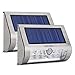 Produktbild Albrillo 2er Pack LED Solarleuchten mit Bewegungsmelder - Superhelle Solarlampe mit 18 LEDs Kaltweiß, IP65 Wasserdichte Außenlampen Solar Wandleuchte für Gärten, Türe, Flur, Auffahrt