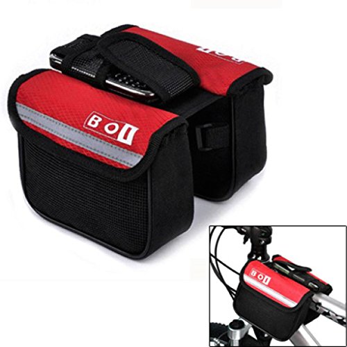 Preisvergleich Produktbild Smartphone Fahrrad Rahmen Smartphonetasche Fahrradtasche iPhone Samsung Handy Halterung Wasserfest Navi Rot