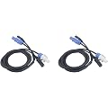 Tuminfar 2X Câble Powercon Combinaison de Prise Powercon et de Ligne de Signal XLR pour Le Transit du Signal de Connexion d'alimentation Lumineuse (A)