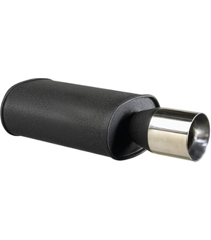 Mota Geluiddemper achter sport auto verchroomd tuning ingang 63 mm 2,5 inch uitgang 100 mm 4.0 uitlaat accessoires roestvrij staal kleur blauw mondstuk blauw