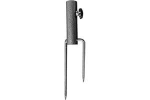 TONGDEJING Happymore Umbrella Ground Spike Parasol Stand Holder, Metal Outdoor Stand Beach Insert Plug, Umbrella Base for Park Patio Garden