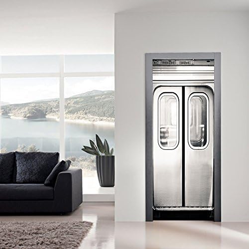 HHY- The Emulation 3d subway door creative decorations waterproof Door Decal