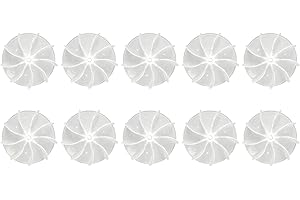 FOLODA 10 Pezzi/set Ventola Plastica Colore Trasparente Asciugacapelli Ventola Plastica Universale Ad Potenza Motore Ventola Asciugacapelli