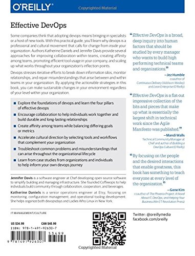 Book's Cover of Effective Devops: Building a Culture of Collaboration, Affinity, and Tooling at Scale