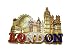 Produktbild ondoner Metall-Kühlschrankmagnet - Goldfarben / Auge / Tower Bridge / Big Ben / St. Paul's Cathedral / Westminster Abbey / Royal Guard / Telefonzelle / Doppeldecker Bus / England UK