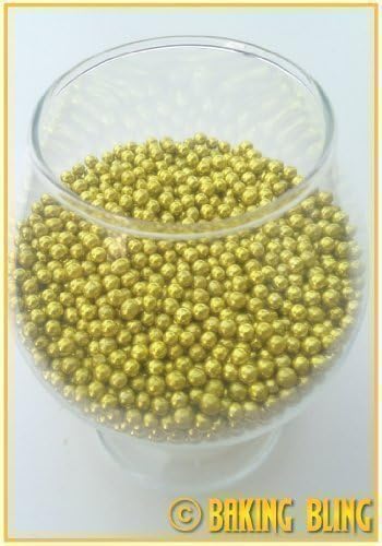 50g 4mm Edible Gold Balls Sugarcraft Dragees - Cup Cake Sprinkles Decorations