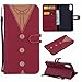 Produktbild iPhone X (5.8 Zoll) Hülle, Leder Tasche Handyhülle Flip Wallet Schutzhülle für iPhone X (5.8 Zoll) mit Ständer und Kartenfächer/Magnetverschluss (3)