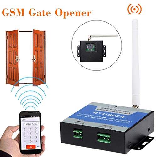 Huichang GSM Gate Opener Relay Switch Remote On/Off Switch Access Control Wireless Door Opener by Free Call SMS 850/900/1800MHz RTU5024 (Wine)