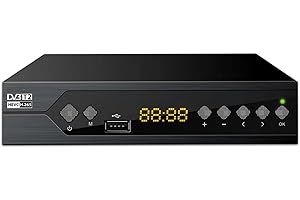 FLM SYSTEM Decoder DVB-T2 Digitale Terrestre Full HD 1080p SINTONIZZAZIONE AUTOMATICA Digitale terrestre HDMI SCART