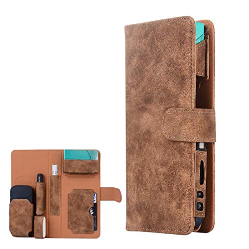 Preisvergleich Produktbild ORPERSIST IQOS Elektronische Zigarettenhülle. Tasche für Elektronische Zigarette für IQOS Zweite und Dritte Generation mit Kartenhalter. Geeignet zum Tragen. Braun