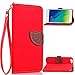 Produktbild Qiaogle Telefon Case - PU Leder Wallet Schutzhülle Case für Oppo A57 / Oppo A39 (5.2 Zoll) - SD07 / Rote