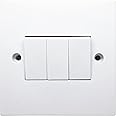 Opus 3 Gang 2 Way Light Switch White