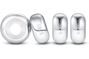 DALARAN Sterling Silver Stoppers Beads for Pandora Bracelet Rubber Spacer Charms 925