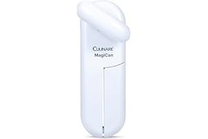 Culinare C10015 MagiCan Tin Opener | White | Plastic/Stainless Steel | Manual Can Opener | Comfortable Handle for Safety and Ease | Heavy Duty Stainless Steel Cutting Wheel