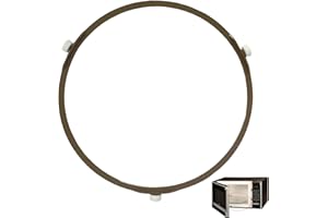 JUGUTA Anello Di Ricambio Piatto Girevole Per Microonde, 18,9 Cm Anello Interno Rotante Plastica Resistente Con Rulli Da 14 Mm Supporto Universale Per Vassoio In Vetro