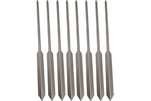 Pack 8 Brochetas Espeto de Acero Inoxidable 50 cm Avalon - Pincho para Carne, Verduras, Pescado (Sardina, Lubina) Barbacoa y Parrilla - Resistente y Duradero para Asados Perfectos