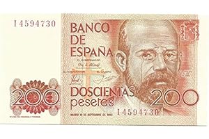 MATIDIA ESPAÑA 1980 Billete Original DE 200 PESETAS Leopoldo ALAS CLARÍN