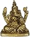Produktbild Exotic India Lord Ganesha Gewährung Abhaya seine Anhänger (Kleine Statue) – Messing Statue