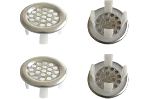 NIANOPKM 4 Pezzi Copri Lavello Troppopieno, Accessori Lavello Della Cucina, Copri Lavello Universale Troppopieno, Tappo Lavello di Alta Qualità per Bagno, Toilette, Cucina