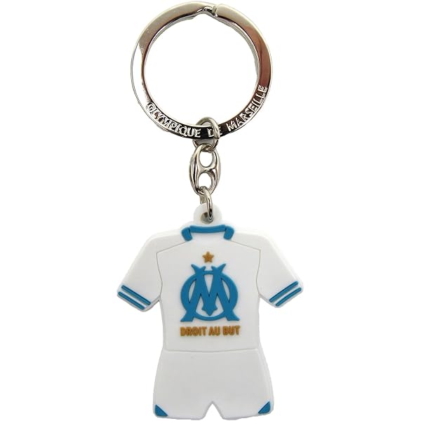 Porte-clés CLJ J'aime Marseille - Broderie Synthétique - Cadeau Fan De Marseille