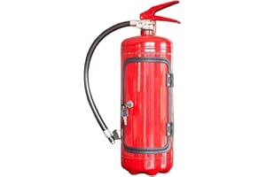 XUEQI 33cm Caja de Almacenamiento para Extintor Mini Bar Caja de Almacenamiento Portátil para Licores y Vasos Enfriadores de Vino Adornos Regalos para Hombres,Rojo