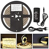 Alto brillo: 5M tira led 12V tiene 600 LED, que era el doble de las bolas de lámparas tira led. El SMD2835 de alta calidad ofrece una intensidad de luz de 1200lm / m para iluminar cada esquina.
